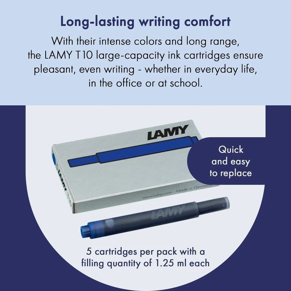 Набір чорнильних картриджів LAMY T10 синій 15 шт. 3 пачки (1602077) 1602077 фото