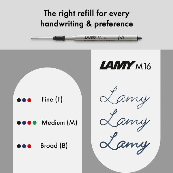 Ручка кулькова LAMY aion матовий хром стрижень M16 1,0 мм чорний (4031950) 4031950 фото