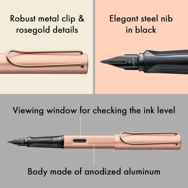 Ручка чорнильна LAMY Lx EF rosegold синє чорнило (4031505) 4031505 фото