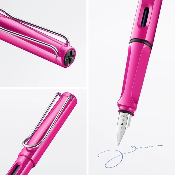 Ручка чорнильна LAMY safari рожева F чорнила T10 сині (4000097) 4000097 фото