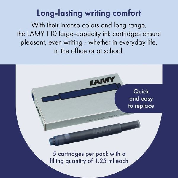 Набір чорнильних картриджів LAMY T10 темно-синій 5 шт. (1610655) 1610655 фото