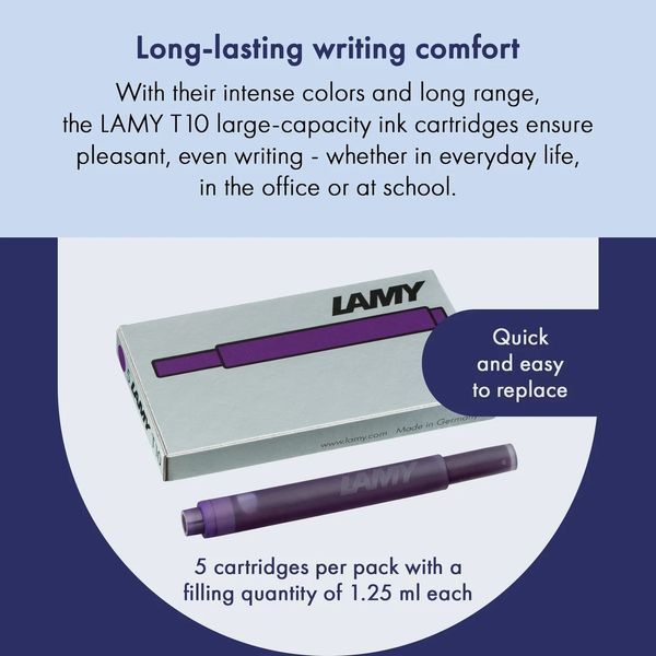 Набір чорнильних картриджів LAMY T10 фіолетовий 5 шт. (1605783) 1605783 фото