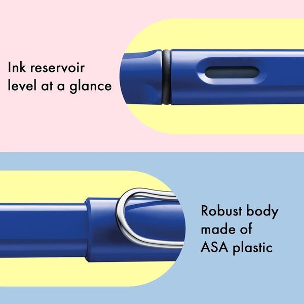 Ручка чорнильна LAMY safari синя F чорнила T10 сині (4000142) 4000142 фото
