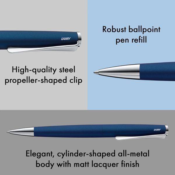 Ручка кулькова LAMY studio синя стрижень M16 чорний (4026537) 4026537 фото