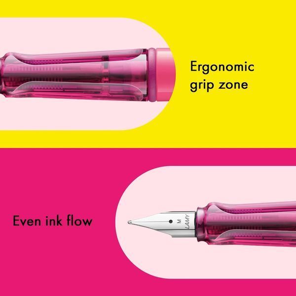 Ручка чорнильна LAMY safari EF neon-pink синє чорнило (4041890) 4041890 фото
