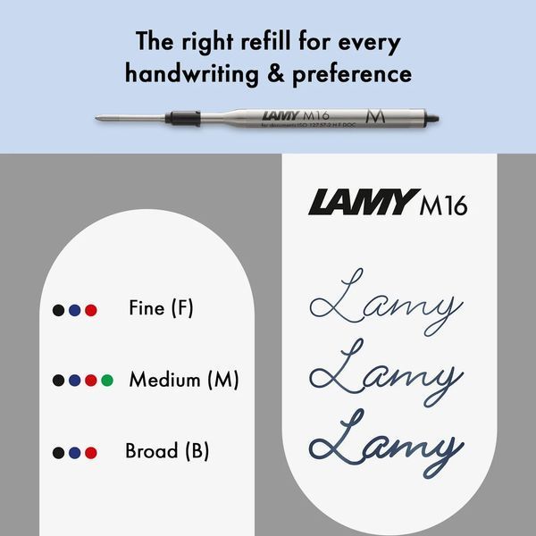 Ручка кулькова LAMY logo M+ синя стрижень M16 1,0 мм синій (4030225) 4030225 фото