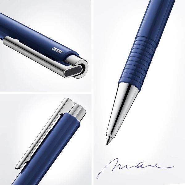 Ручка кулькова LAMY logo M+ синя стрижень M16 1,0 мм синій (4030225) 4030225 фото