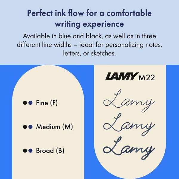 Стрижень кульковий LAMY M22 F 0,8 мм синій (1613382) 1613382 фото