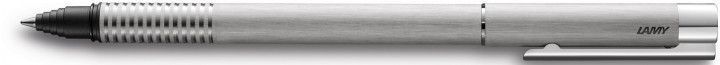 Ручка-ролер LAMY logo матовий хром стрижень M63 чорний (4001058) 4001058 фото