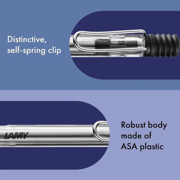 Ручка кулькова LAMY safari vista M16 синій стрижень (4030241) 4030241 фото